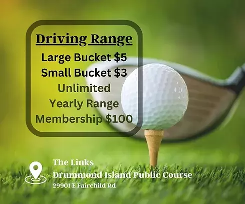 Drummond Island Golf Course driving range prices