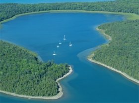 Aerial photo of Harbor Island